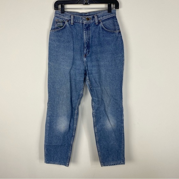 Vintage Y2k Wrangler 100% Cotton Medium Wash High Waisted Mom Jeans - Picture 1 of 4